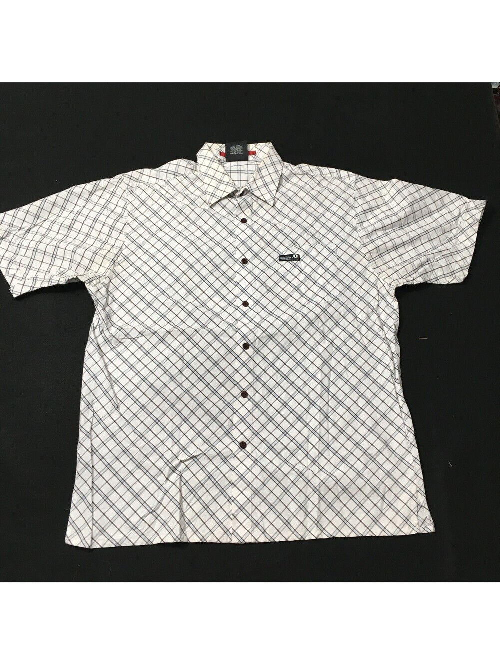 Southpole Men's L Hexagon Product Men's Shirt Button Down stripes white